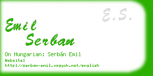 emil serban business card