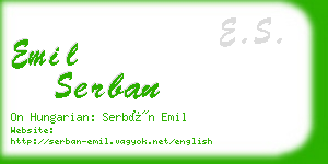 emil serban business card